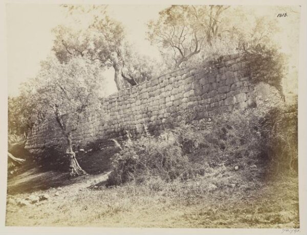 Parker, John Henry, Aqueducts - Piscina of the Aqua Marcia, B.C. 145, on the side of the hill, with a stone Wall of early character, in the promenade or Via di Carciano, at Tivoli.