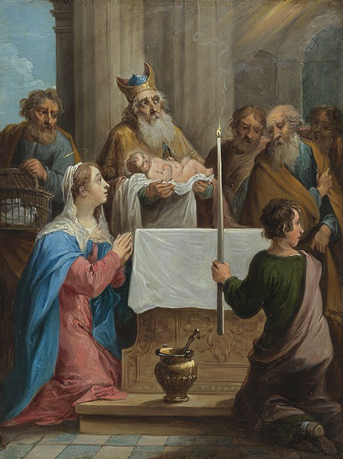 David Teniers the Younger, The fifteen secrets of the rosary: Simeon and the Christ-child in the temple