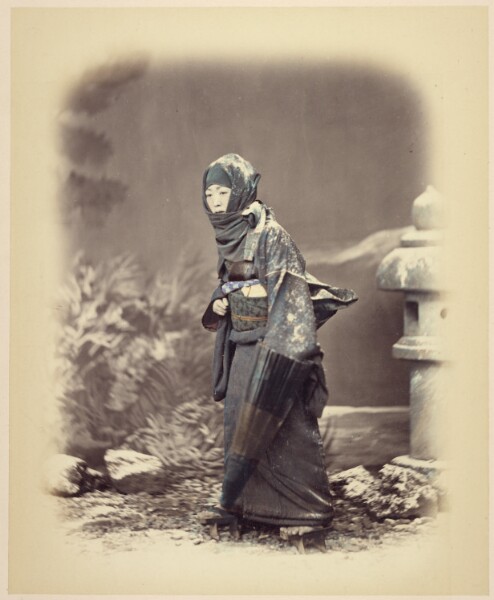 Felice Beato, Woman in Winter Dress