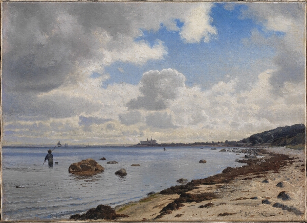 Vilhelm Kyhn, Sjællands nordkyst med udsigt til Kronborg