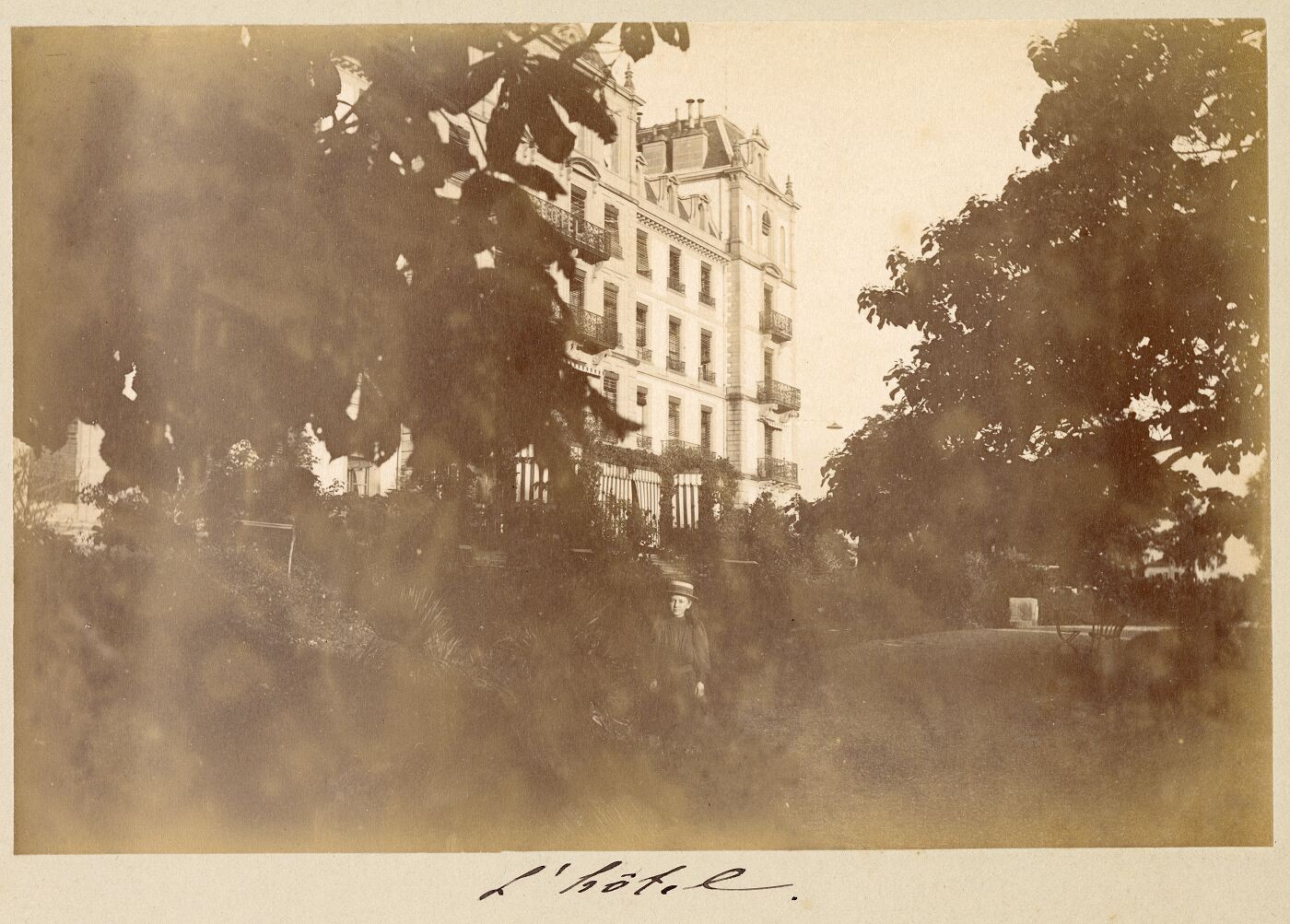 Benediktas Henrikas Tiškevičius, Šveicarija. Grafaitė Elžbieta Maria Tiškevičiūtė viešbučio Grand Hotel de Vevey panoramoje