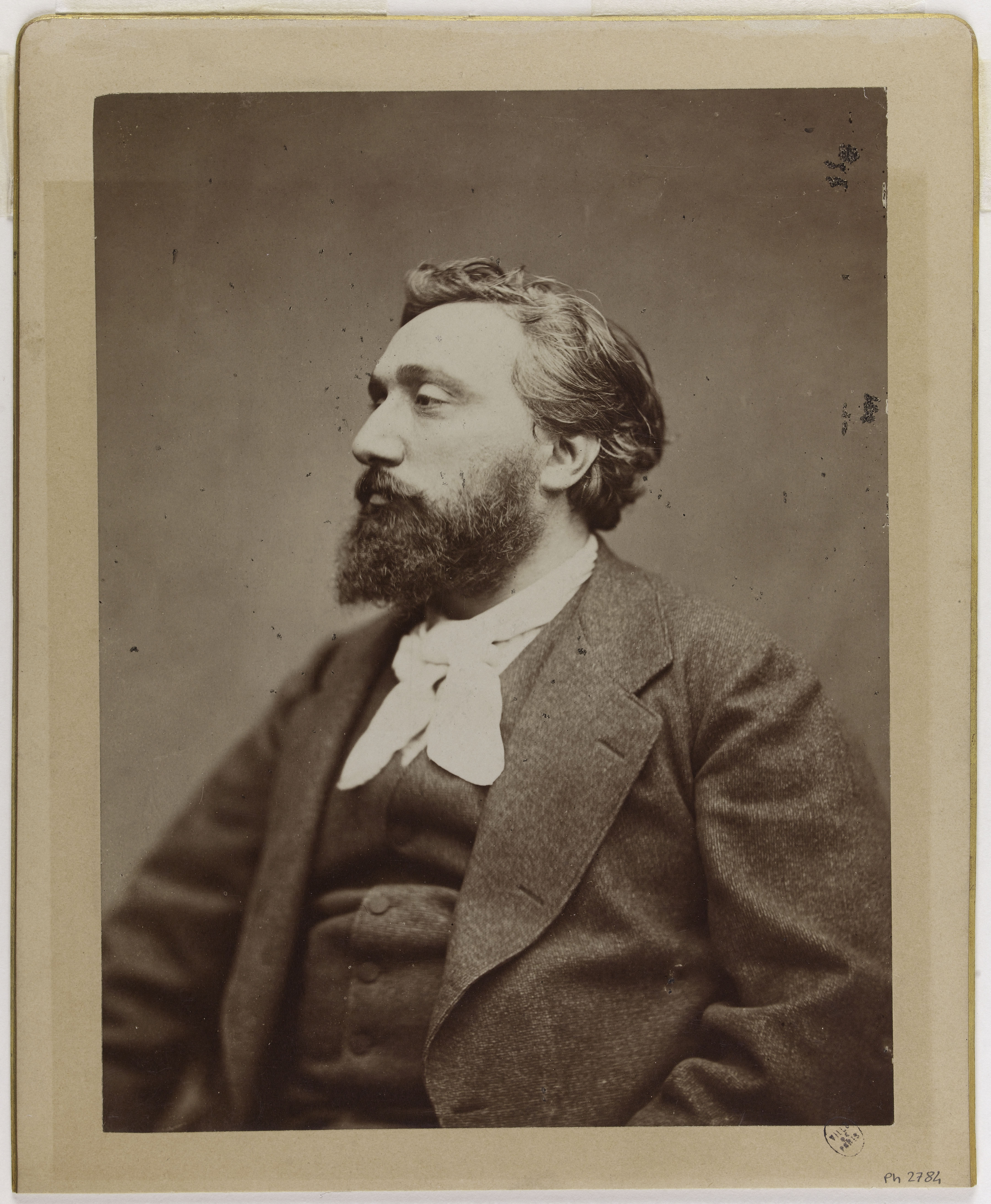 Etienne Carjat, Léon Gambetta (1838-1882), avocat et homme politique.