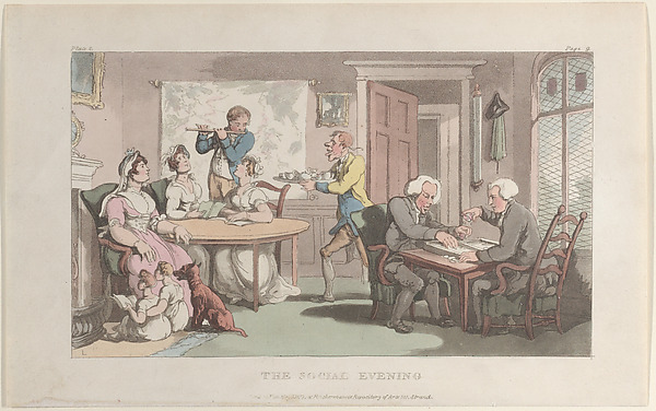 Thomas Rowlandson, The Social Evening, from "The Vicar of Wakefield"