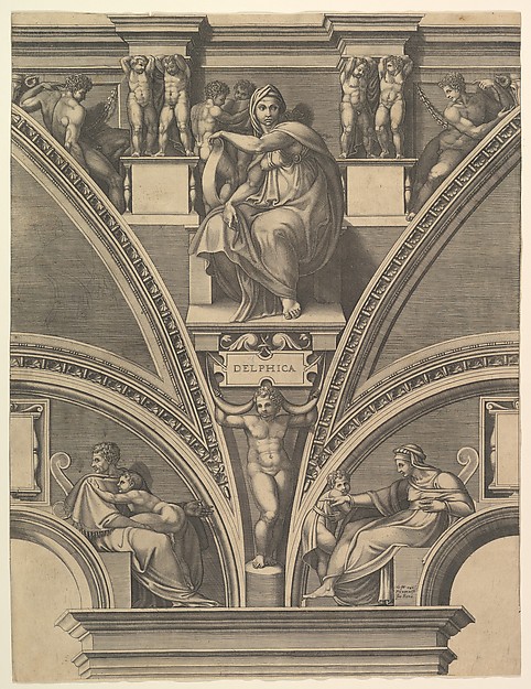 Giorgio Ghisi, The Delphic Sibyl, from "Prophets and Sibyls in the Sistine Chapel"