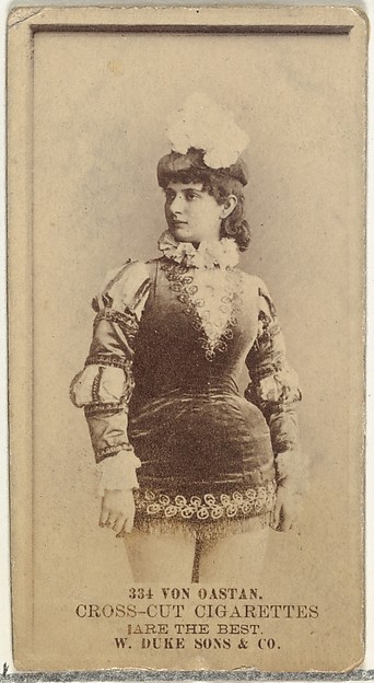 W. Duke, Sons & Co., Card Number 334, Von Oastan, from the Actors and Actresses series (N145-3) issued by Duke Sons & Co. to promote Cross Cut Cigarettes