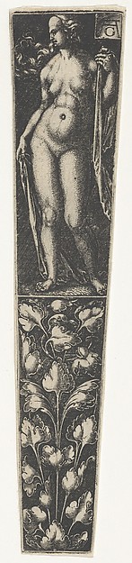 Heinrich Aldegrever, Dagger Sheath with a Nude Woman Above