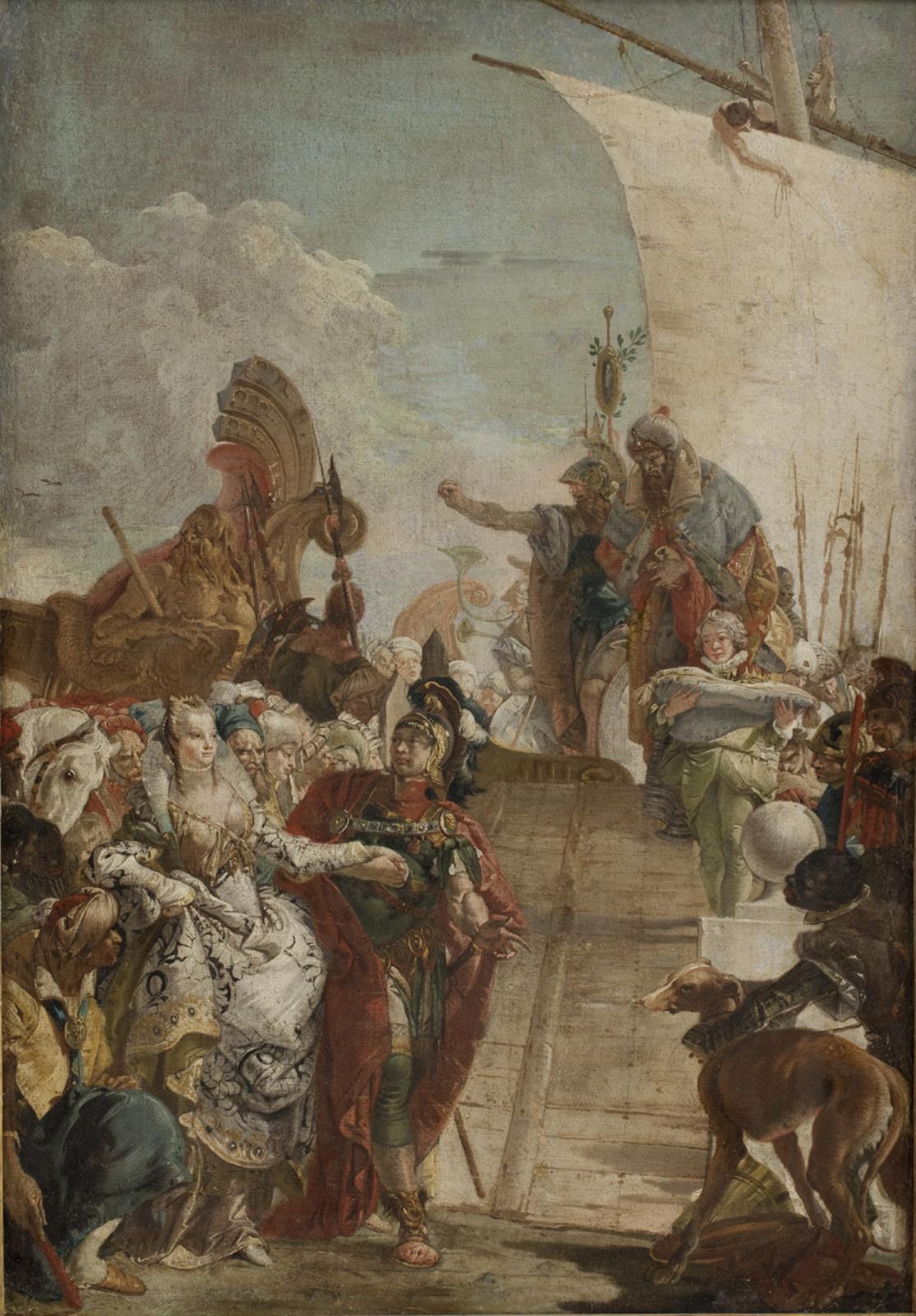 Giovanni Battista Tiepolo, Antonius fører Kleopatra om bord