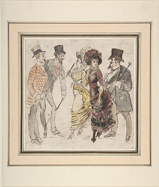 Anonymous, French, 19th century, Designs for Costumes