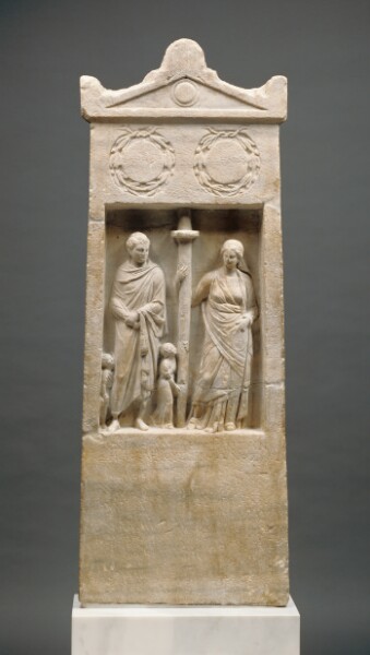 Unknown, Grave Stele of Herophanta and Posideos