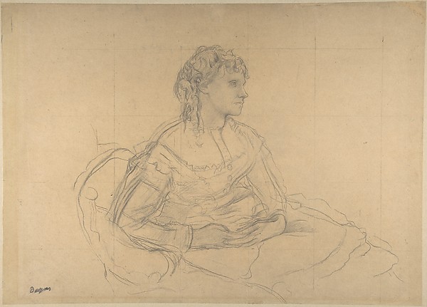 Edgar Degas, Study for “Madame Théodore Gobillard” (Yves Morisot)