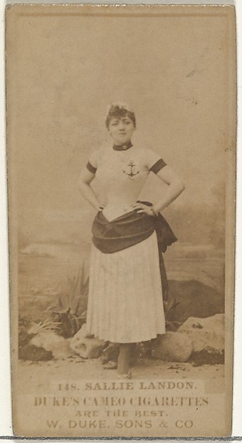 W. Duke, Sons & Co., Card Number 148, Sallie Landon, from the Actors and Actresses series (N145-5) issued by Duke Sons & Co. to promote Cameo Cigarettes