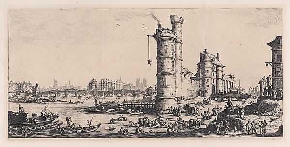 Jacques Callot, Vue de Pont-Neuf (View of the Pont-Neuf), from "Les Deux Grandes Vues de Paris" (The Two Large Views of Paris)