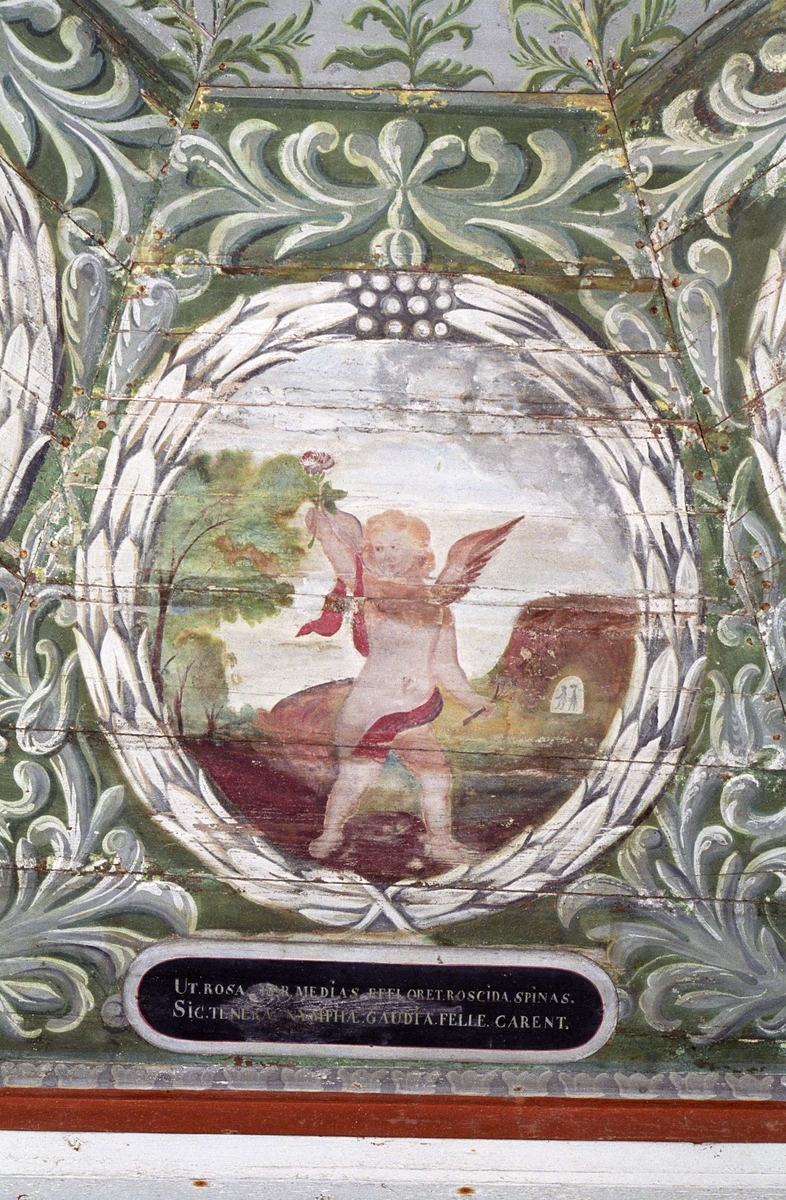 Tommy Arvidson, Detail of roof painting in gazebos at Ekholmen Castle, Veckholm parish, Uppland 1994