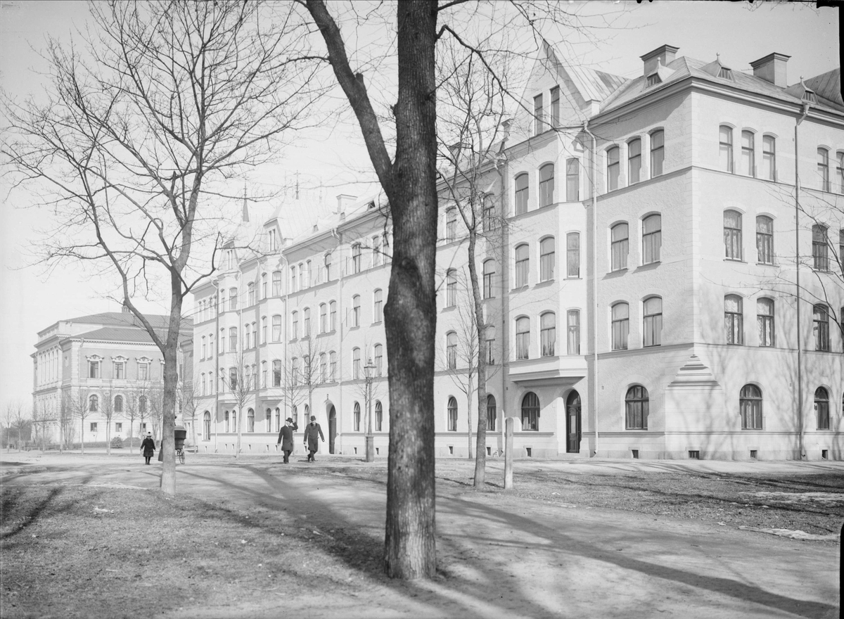 Alfred Dahlgren, S:t Olofsgatan från Kyrkogårdsgatan, Uppsala 1901 - 1902