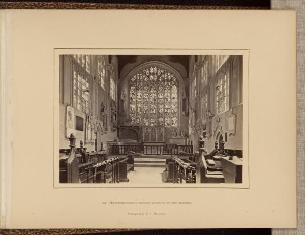 Francis Bedford, Stratford-on-Avon Church, interior of the chancel
