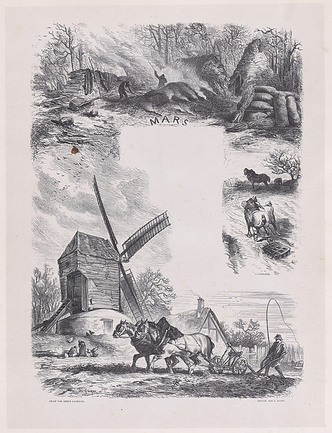 Charles Jacque, March, from "Album of Rustic Subjects"
