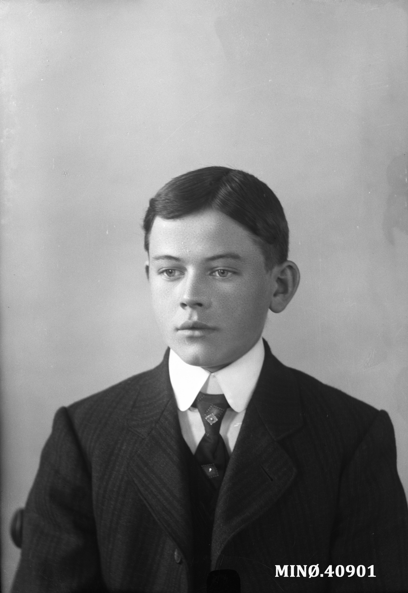 Oscar Holte, Portrett av ung mann - Valdemar Nilsen