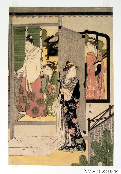 Eishi Hosoda, Träsnitt, Bildkonst, Woodcut, Woodblock, Print