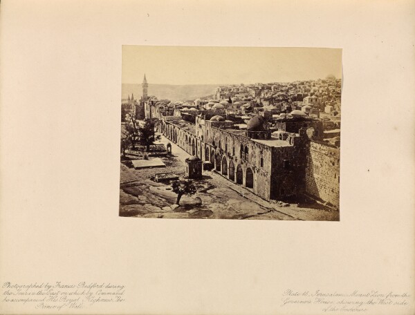 Francis Bedford, Jersualem - Mount Zion from the Governor's House, Showing the West Side of the Enclosure