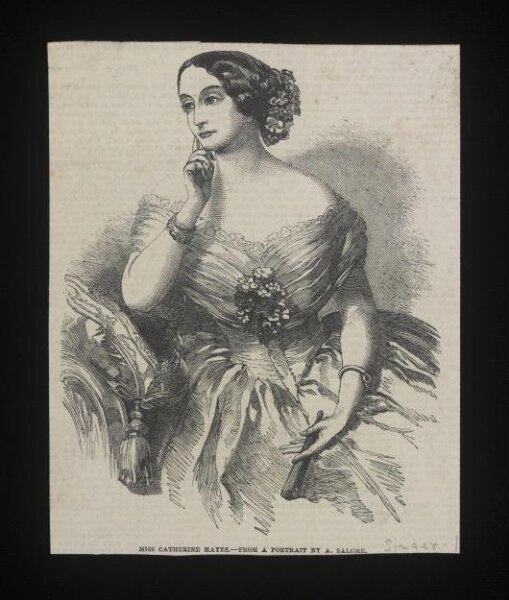 Unknown, Miss Catherine Hayes - From a portrait by A. Salome