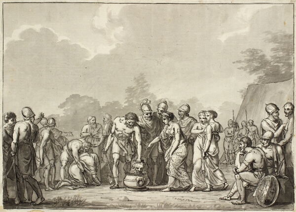 C.W. Eckersberg, Massageternes dronning Tomyris lader Cyrus' hoved kaste i et kar med blod