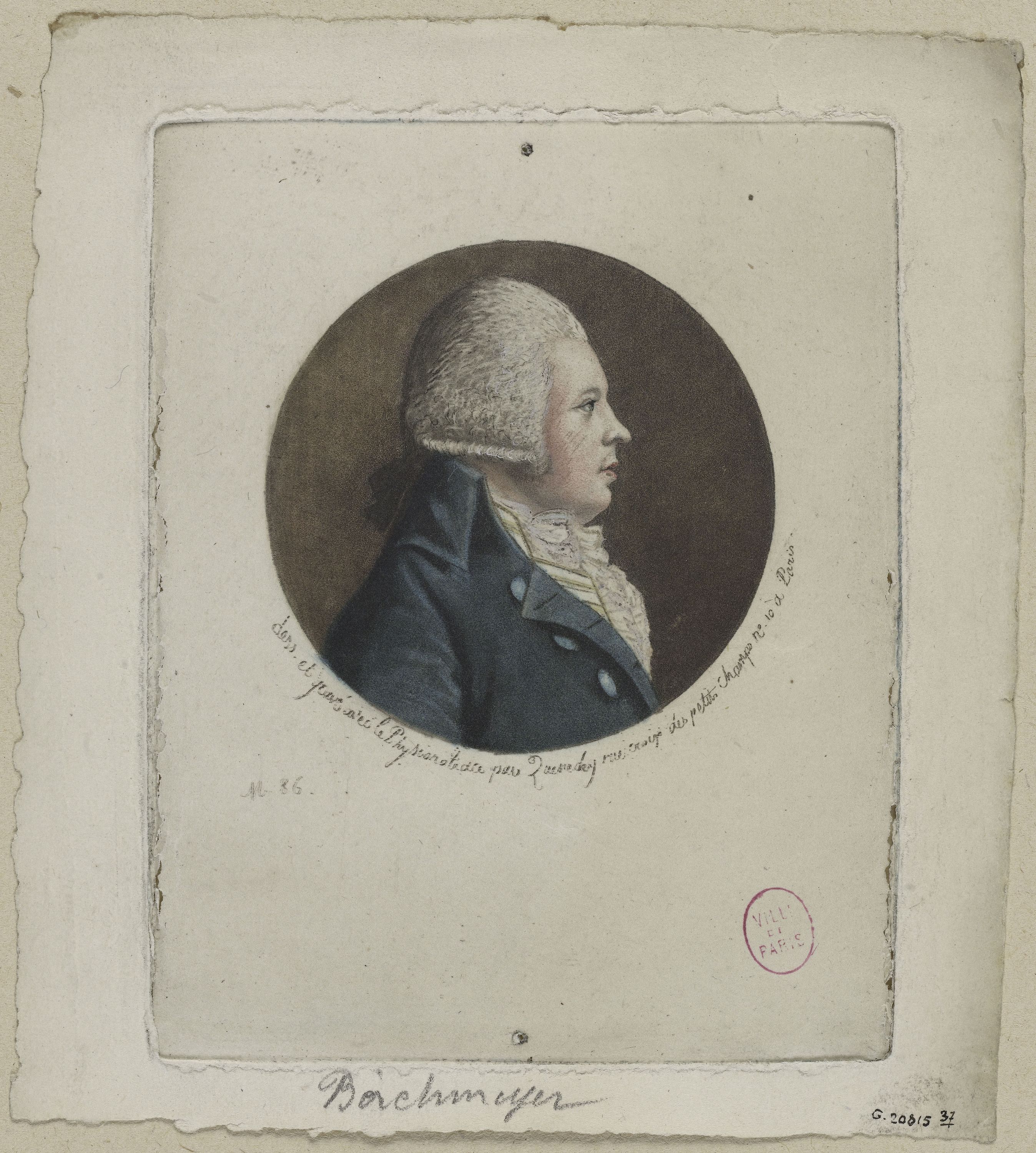 Edmé Quenedey, Portrait de Monsieur Berchmeyer