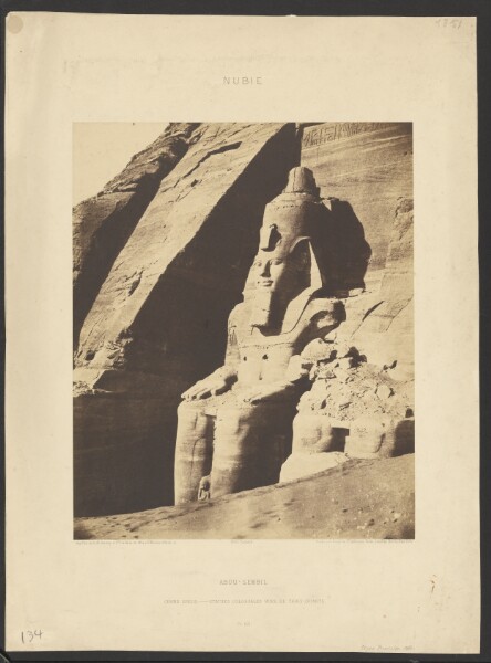 Félix Teynard, Nubie. Abou-Sembil. Grand Spéos - Statues Colossales Vues de Trois-Quarts.