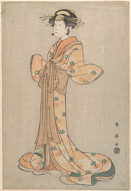 Katsukawa Shun'ei 勝川春英, The Actor Nakamura Noshio II as the Courtesan Okaru
