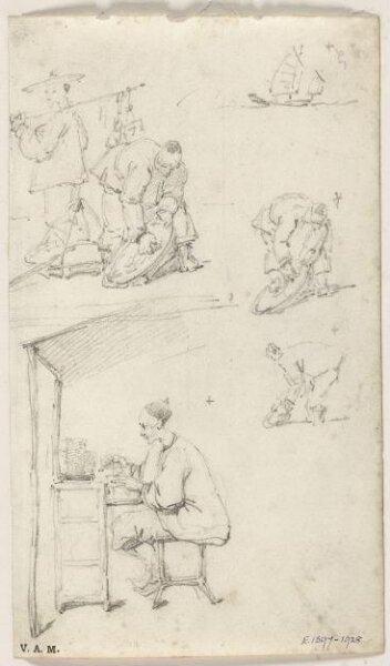 George Chinnery, A money-changer and other vendors