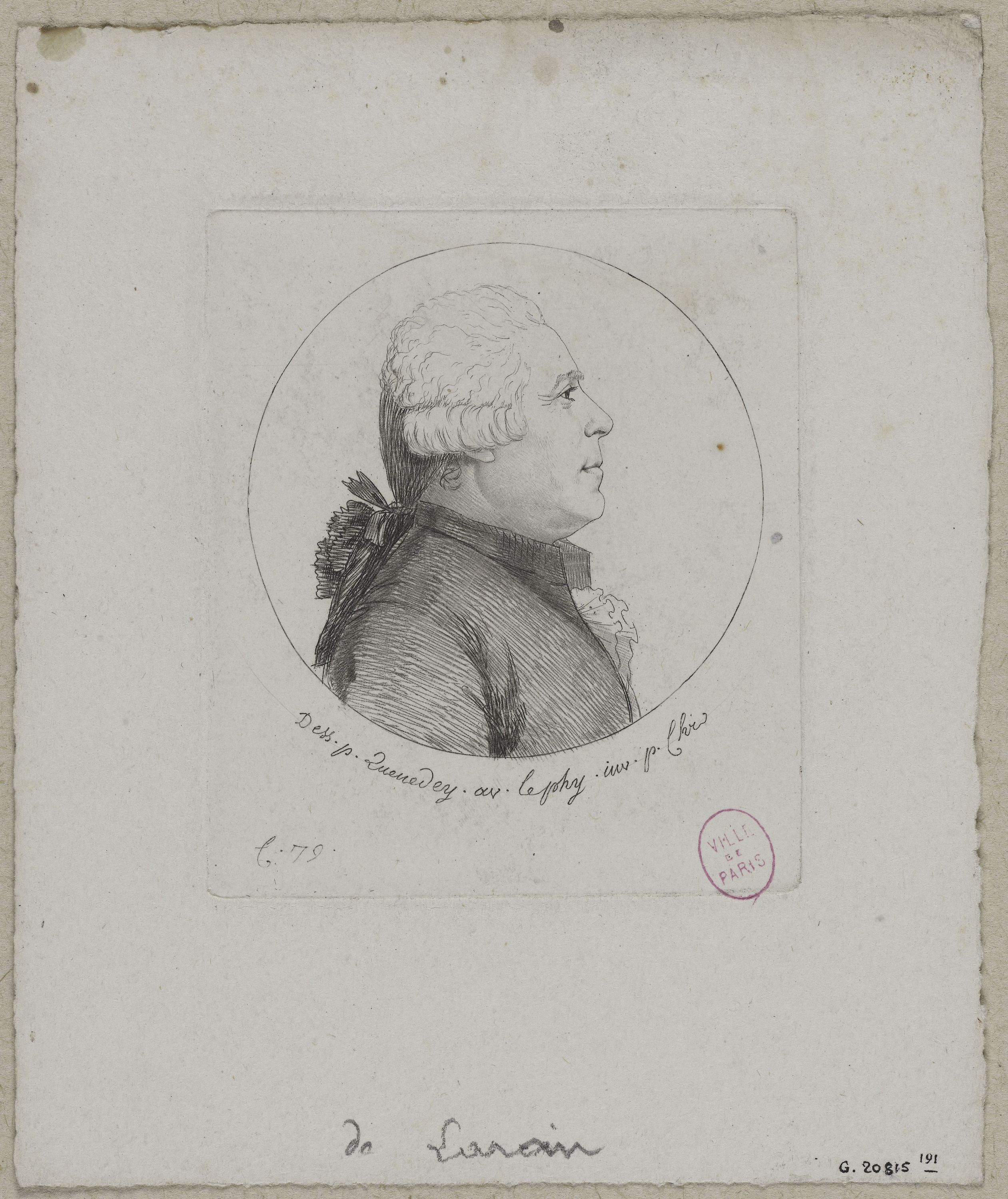 Edmé Quenedey, Portrait de Monsieur de Laran