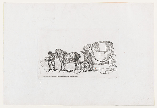 Thomas Rowlandson, A Hack, from The Rhedarium, or, A New Book of Horses and Carriages