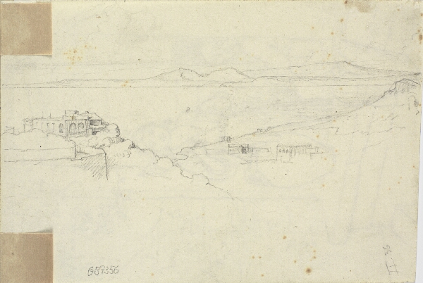 Wilhelm Marstrand, By og bjerge ved en sø