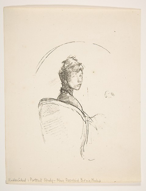 James McNeill Whistler, Portrait Study: Miss Rosalind Birnie Philip