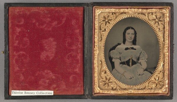 Unknown, [Portrait of a Seated Woman with Curls]