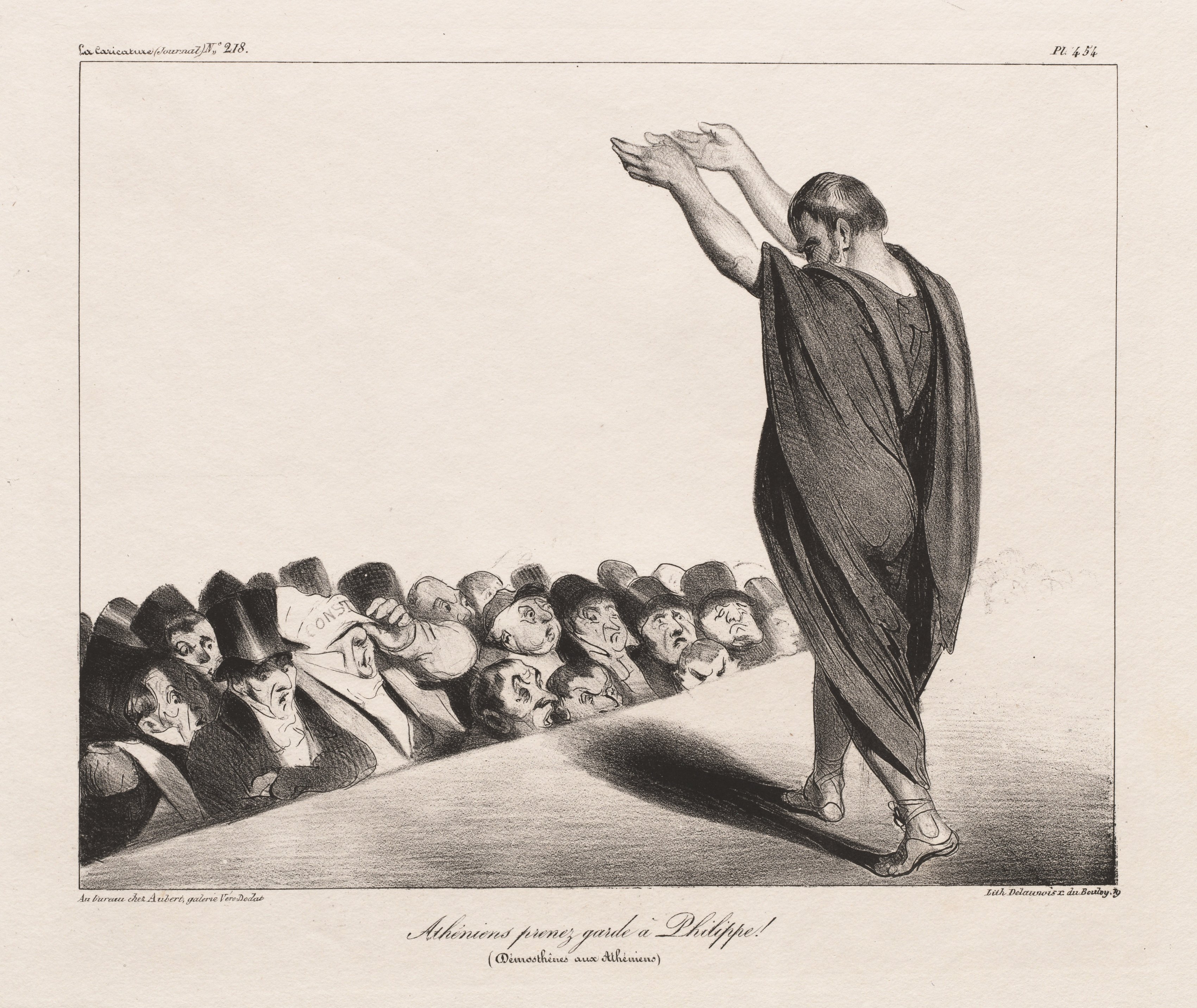Honoré Daumier, Athenians Beware of Phillip! (Demosthenes to the Athenians)