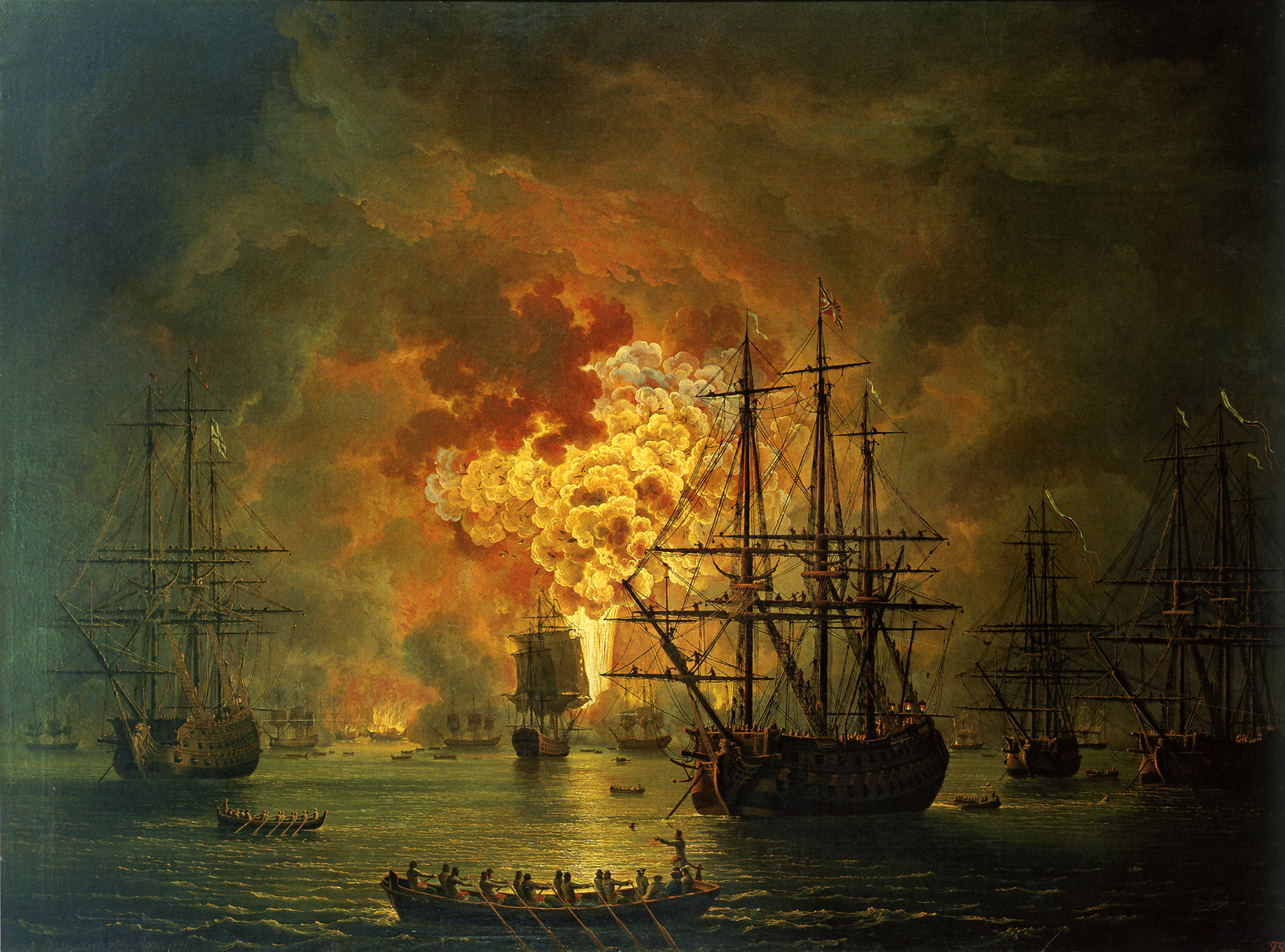 Jacob Philipp Hackert, Destruction of the Turkish Fleet in the Bay of Chesme
