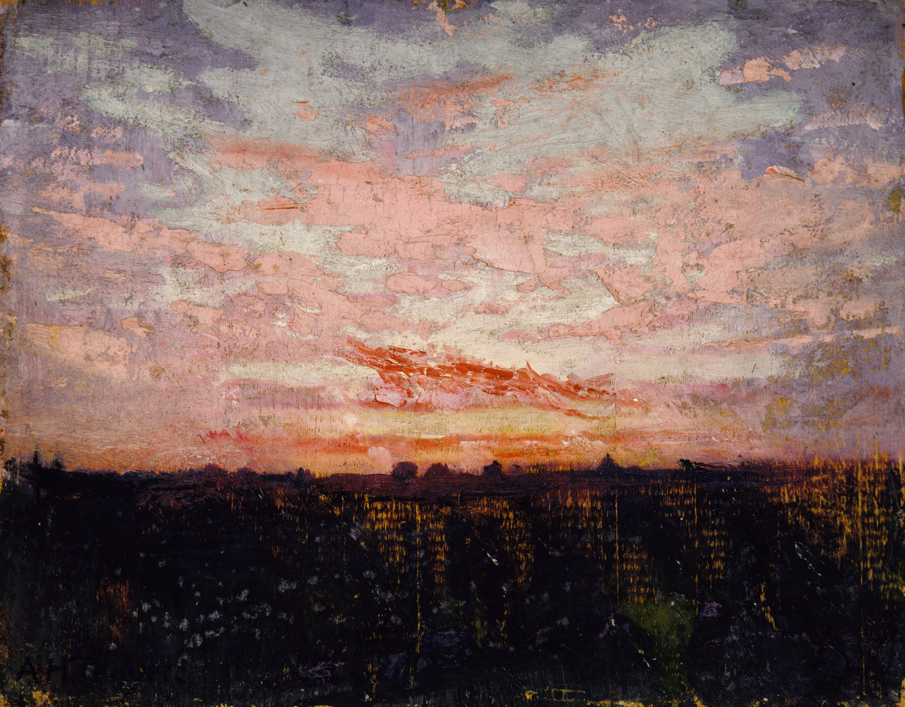 Abbott Handerson Thayer, Sunrise or Sunset, study for book, Concealing Coloration in the Animal Kingdom