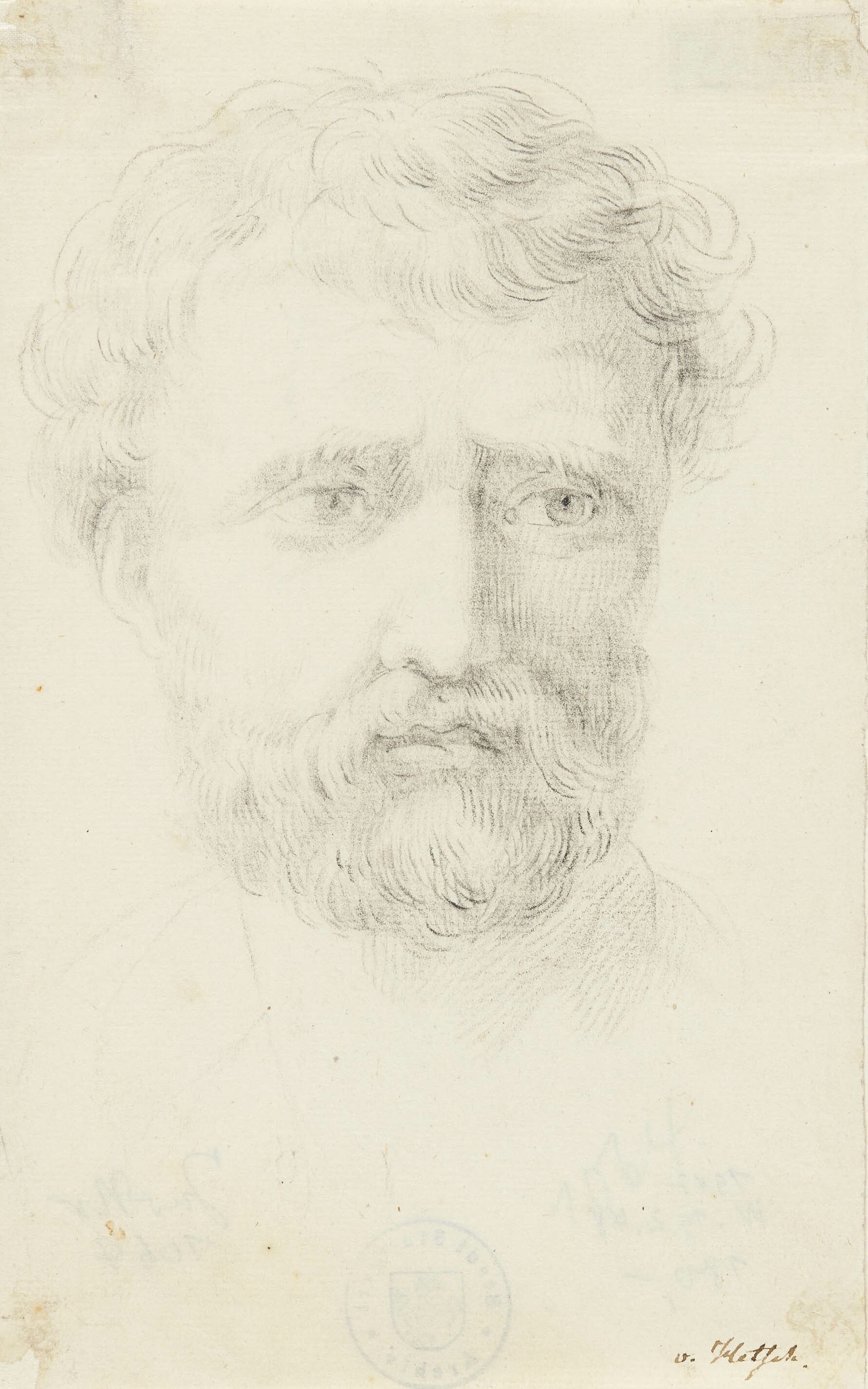 Philipp Friedrich von Hetsch, Männerkopf