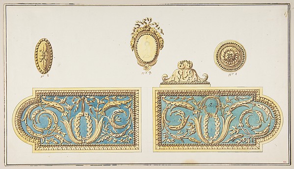 Anonymous, French, 18th century, Designs for Door Hardware