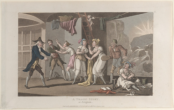 Thomas Rowlandson, A Tragic Story at Avignon, from "Journal of Sentimental Travels in the Southern Provinces of France, Shortly Before the Revolution"