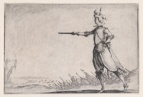Jacques Callot, Le Commandant a Pied (The Commander on Foot), from "Les Caprices" Series A, The Florence Set