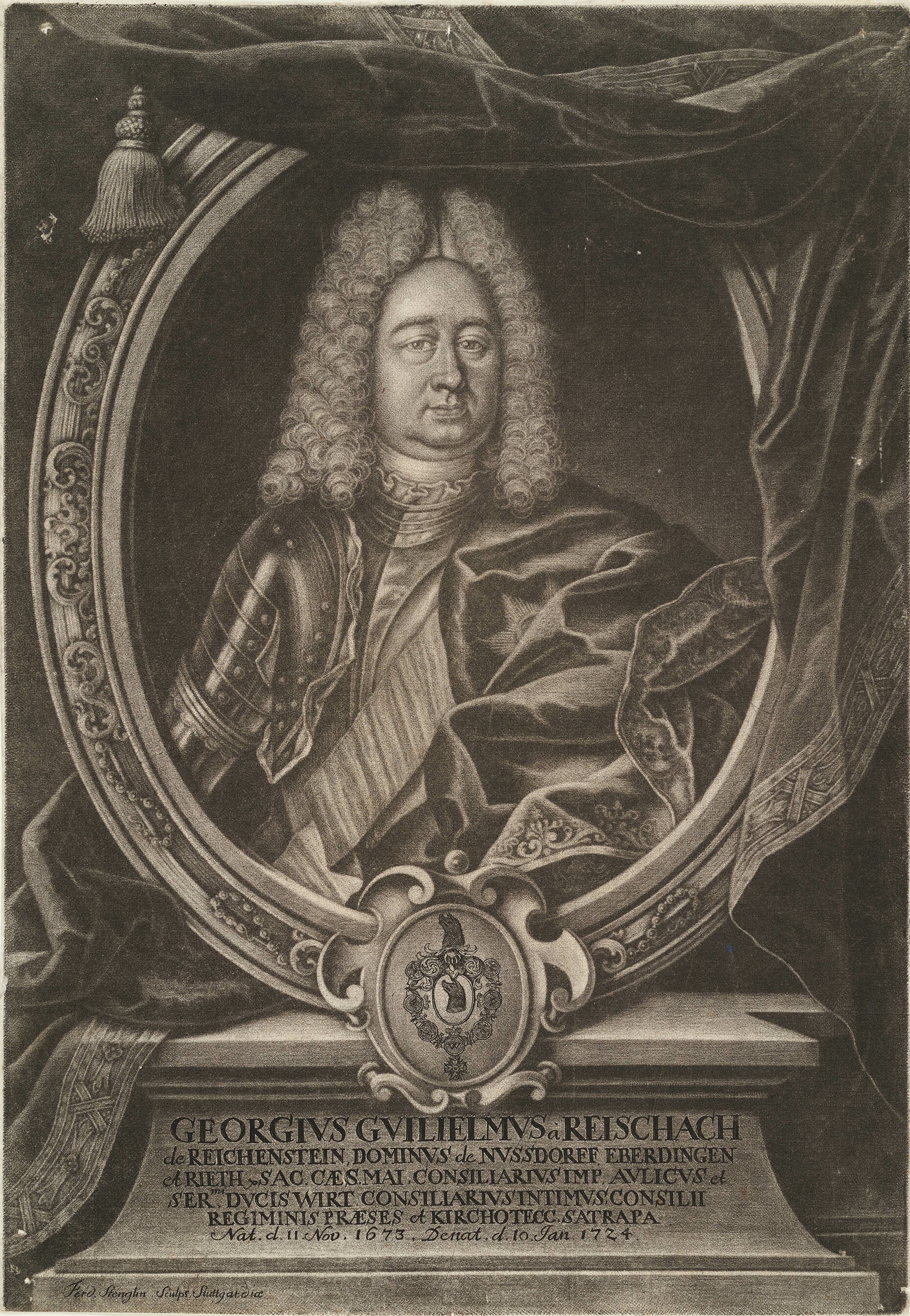 Ferdinand Stenglin (Maler), Bildnis Georg Wilhelm von Reischach