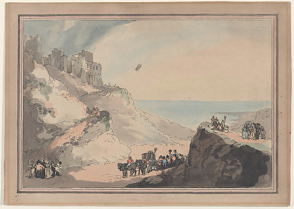 Thomas Rowlandson, Departure of Blanchard and Jeffries' Balloon from Dover, January 7, 1785