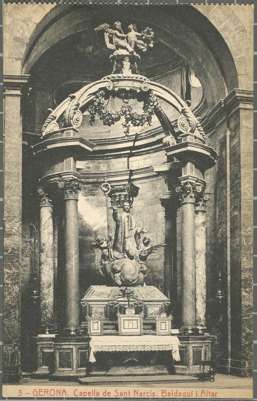 Desconegut, 3-Gerona. Chapel of St. Narcissus. Baldaquí and Altar