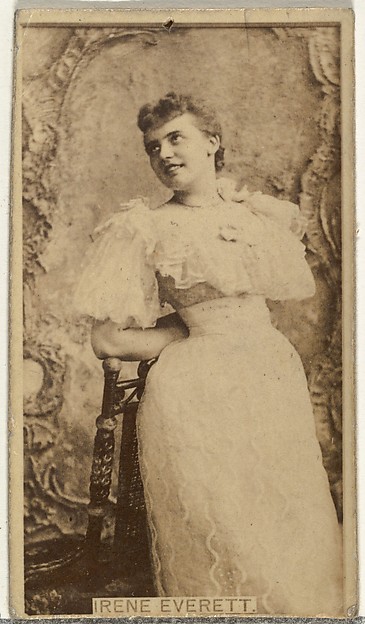W. Duke, Sons & Co., Irene Everett, from the Actors and Actresses series (N145-8) issued by Duke Sons & Co. to promote Duke Cigarettes