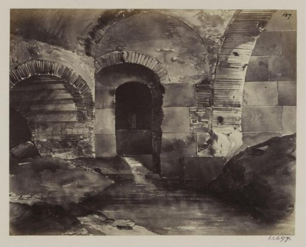 Parker, John Henry, The Tiber - Exit of one branch of the River Almo, called also the Marrana or the Aqua Crabra, B.C. 533, through the Pulchrum Littus of the Kings; the Arch and the Brickwork are of later periods.
