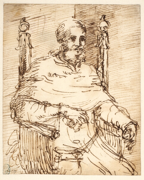 Pier Francesco Mola, Portræt af pave Julius II. Efter Raphael