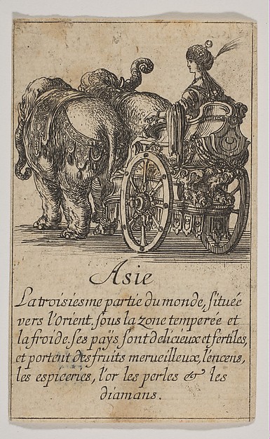 Stefano della Bella, Asie, from "Jeu de la Géographie"