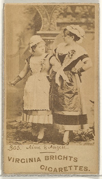 Allen & Ginter, Card 305, Aime & Angele, from the Actors and Actresses series (N45, Type 1) for Virginia Brights Cigarettes