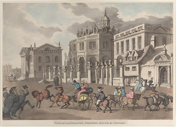 Thomas Rowlandson, View of the Theatre, Printing House &c. Oxford